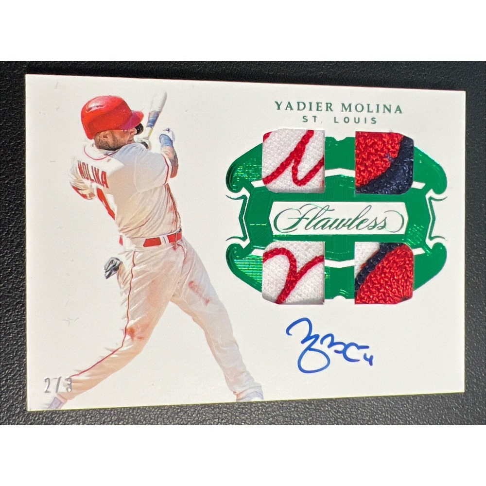 2019 Flawless Yadier Molina Game Used Patch Auto #d 2/3 Cardinals SSP DC